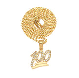 Gold 100 Emoji Pendant Necklace