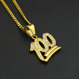 Gold 100 Emoji Pendant Necklace