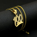 Gold 100 Emoji Pendant Necklace