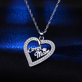 Corgi Mom Heart Necklace